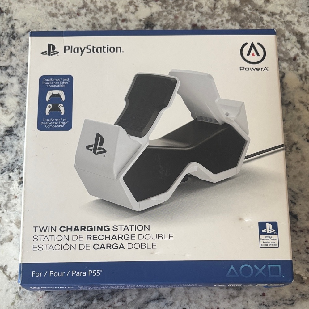 PowerA PlayStation Twin Charging Station - Black and White